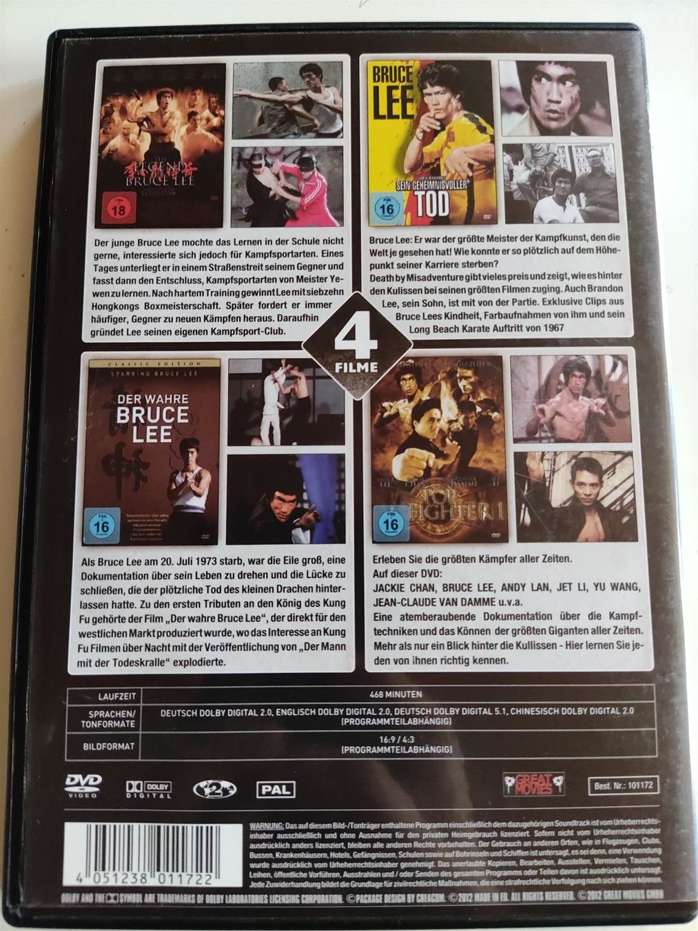 Tutti i DVDs: Bruce Lee   (4-Filme Box) – Usato da St.Galllen venduto da elkaphone 2