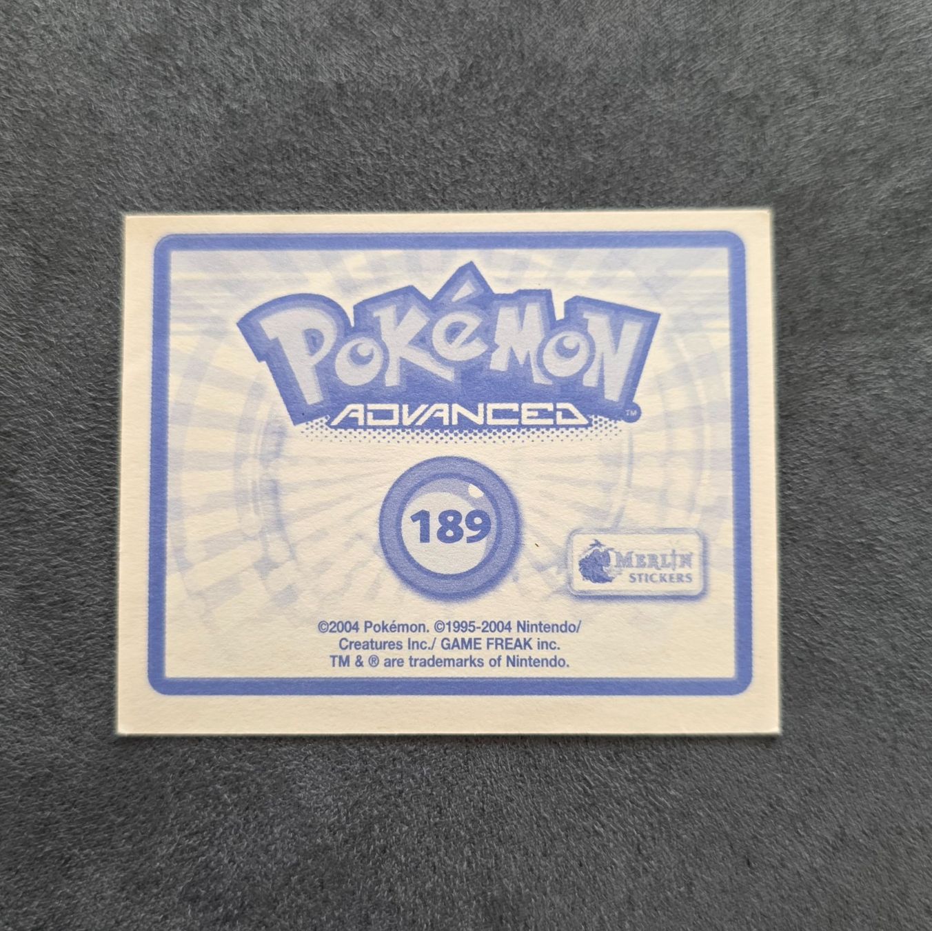 Pokémon Carte collezionabili: Pokémon Advanced Merlin Sticker Topps selten – Nuovo (secondo la descrizione) da Roggwil BE venduto da S_Cards 1