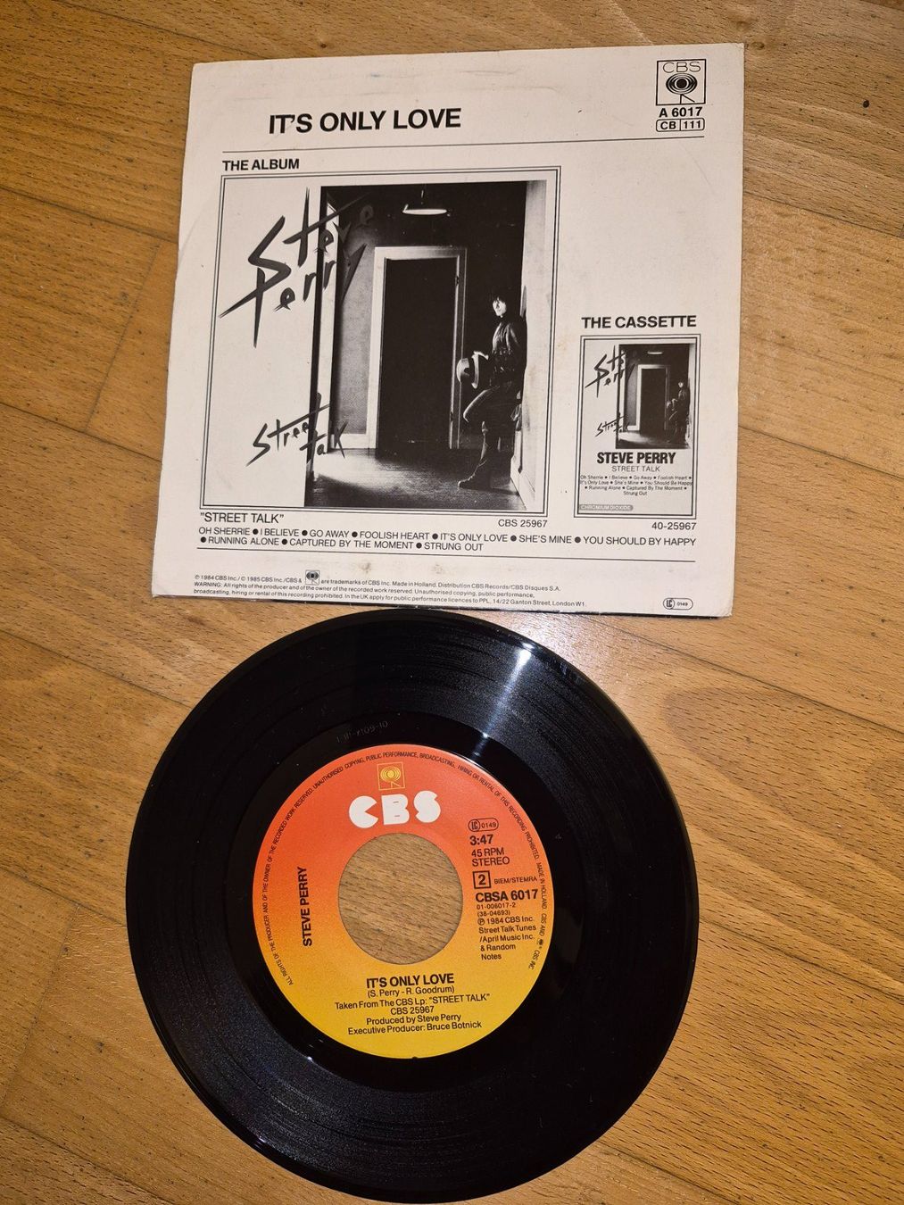 Dischi in vinile: Steve Perry - Foolish Heart - Single 1984 – Usato da Egg b. Zürich venduto da orwell1984 1