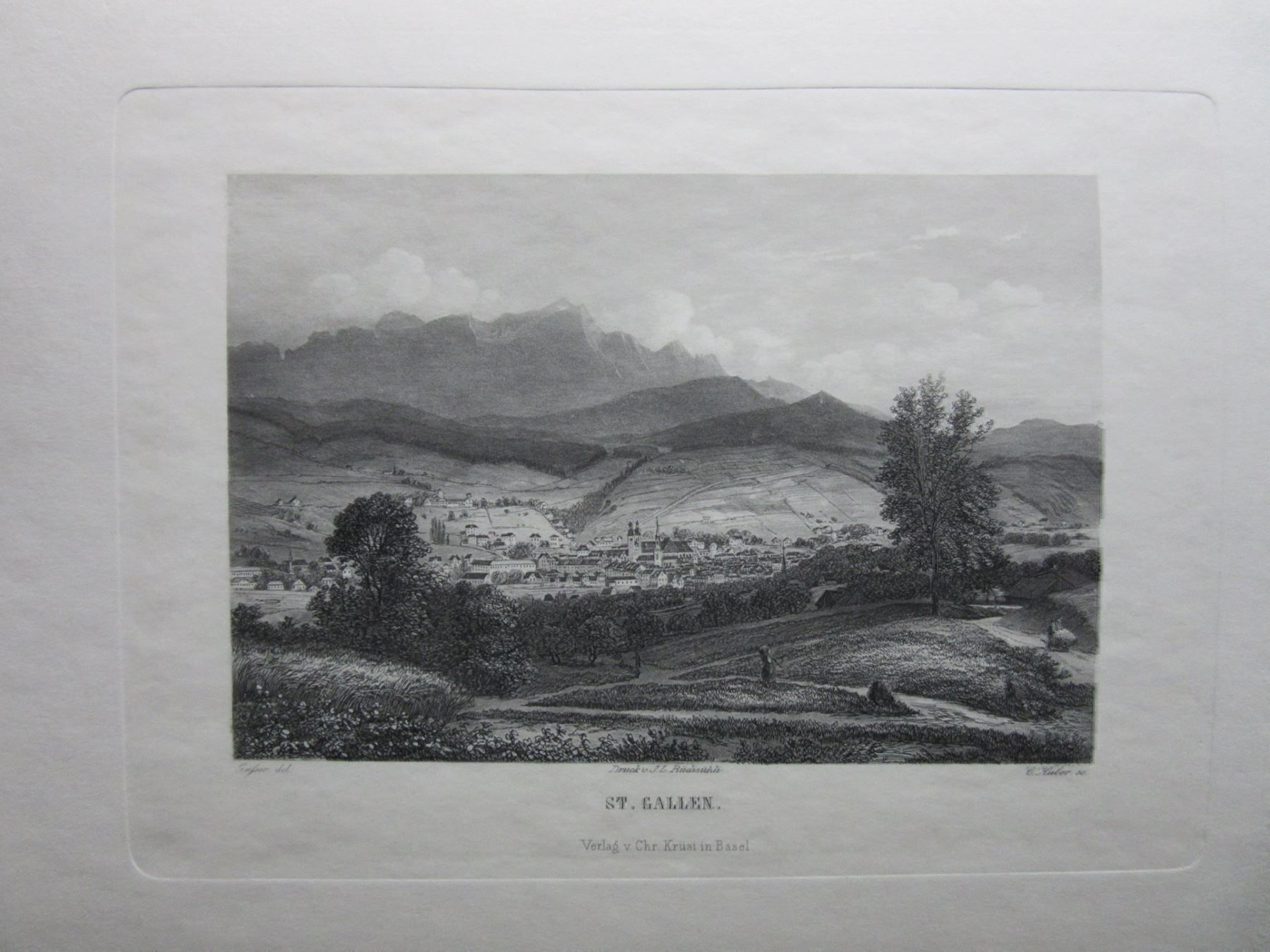 Stiche: ST.GALLEN  AQUATINTA – Gebraucht aus Gersau von grafik-kunst 1