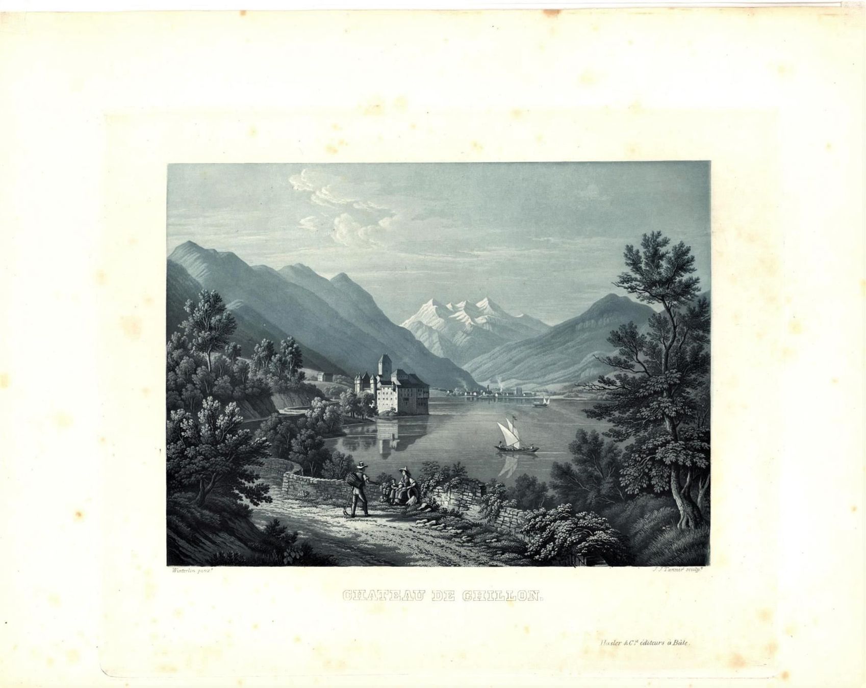 Incisioni: Chillon  Aquatinta von Winterlin – Usato da Rafz venduto da Helvet32