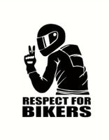 Auto Sticker Aufkleber Respect for Bikers schwarz