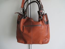 Umhängetasche, braun, echtes Leder - NEU