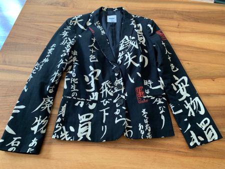 MOSCHINO Jeans edler Blazer Chinesische Schrift Gr. 38 (IT42