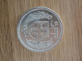 5 Franken 1954 - Silber - Top-Stück!
