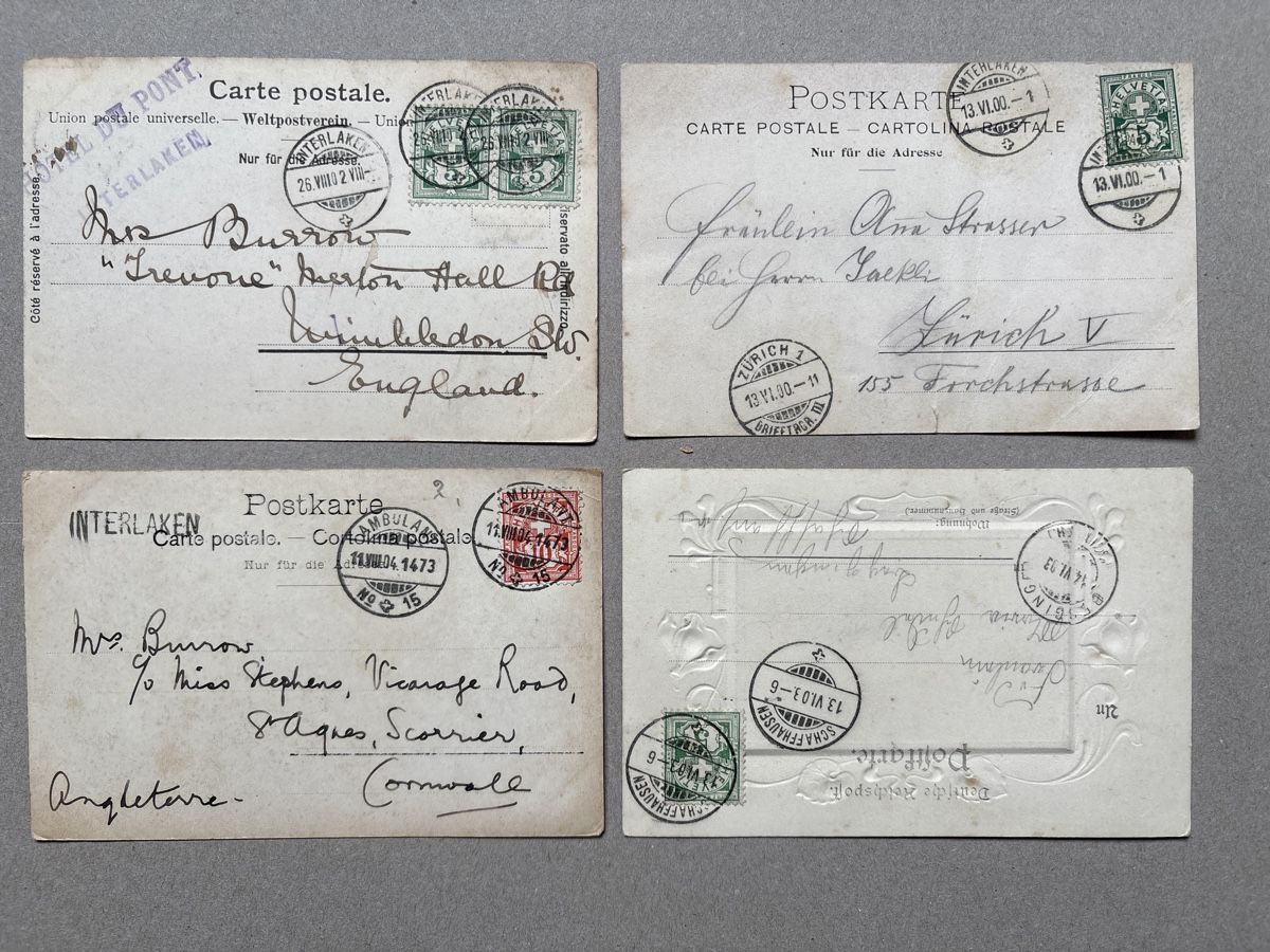 Cartoline postali: 8 AK Interlaken – Usato da Au ZH venduto da Samson84 3
