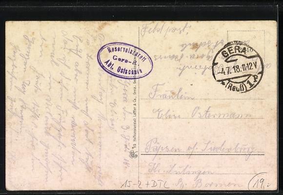 Cartes postales: AK Gera-R., Zeppelin über den Dächern – D'occasion à Berlin par bartko-reher 1