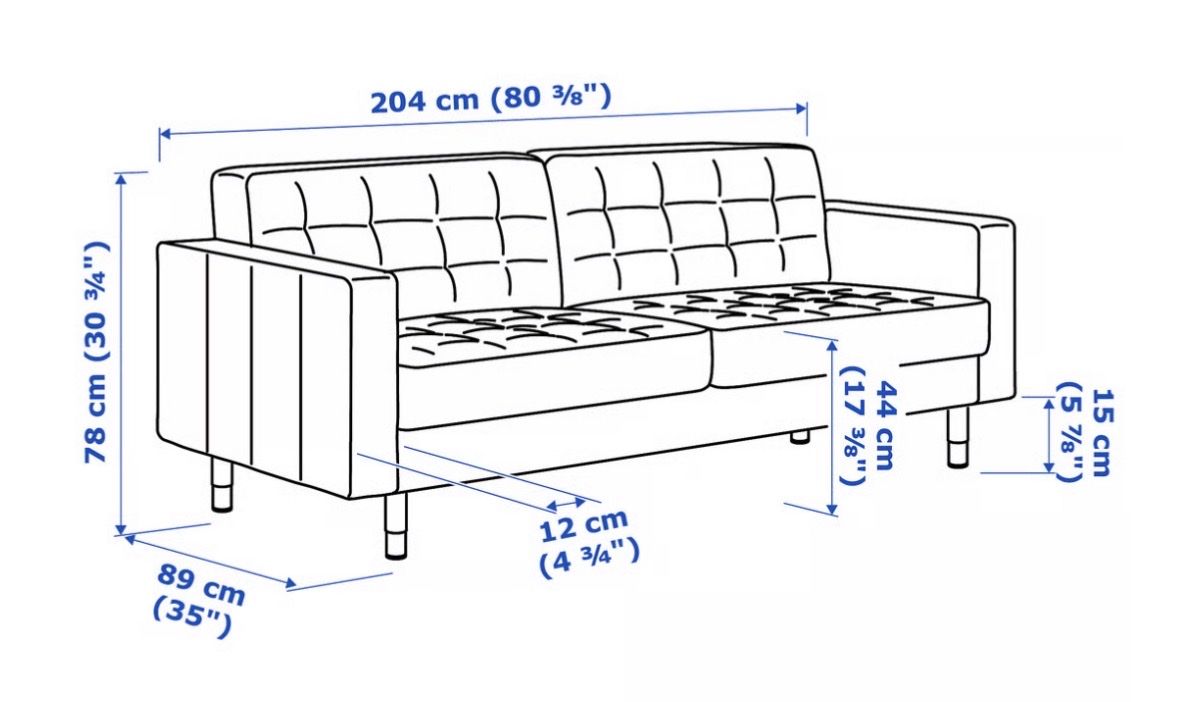Ikea Divani: LANDSKRONA IKEA 3er Sofa, dunkel grau Leder – Usato da Horw venduto da joa_9rly 6