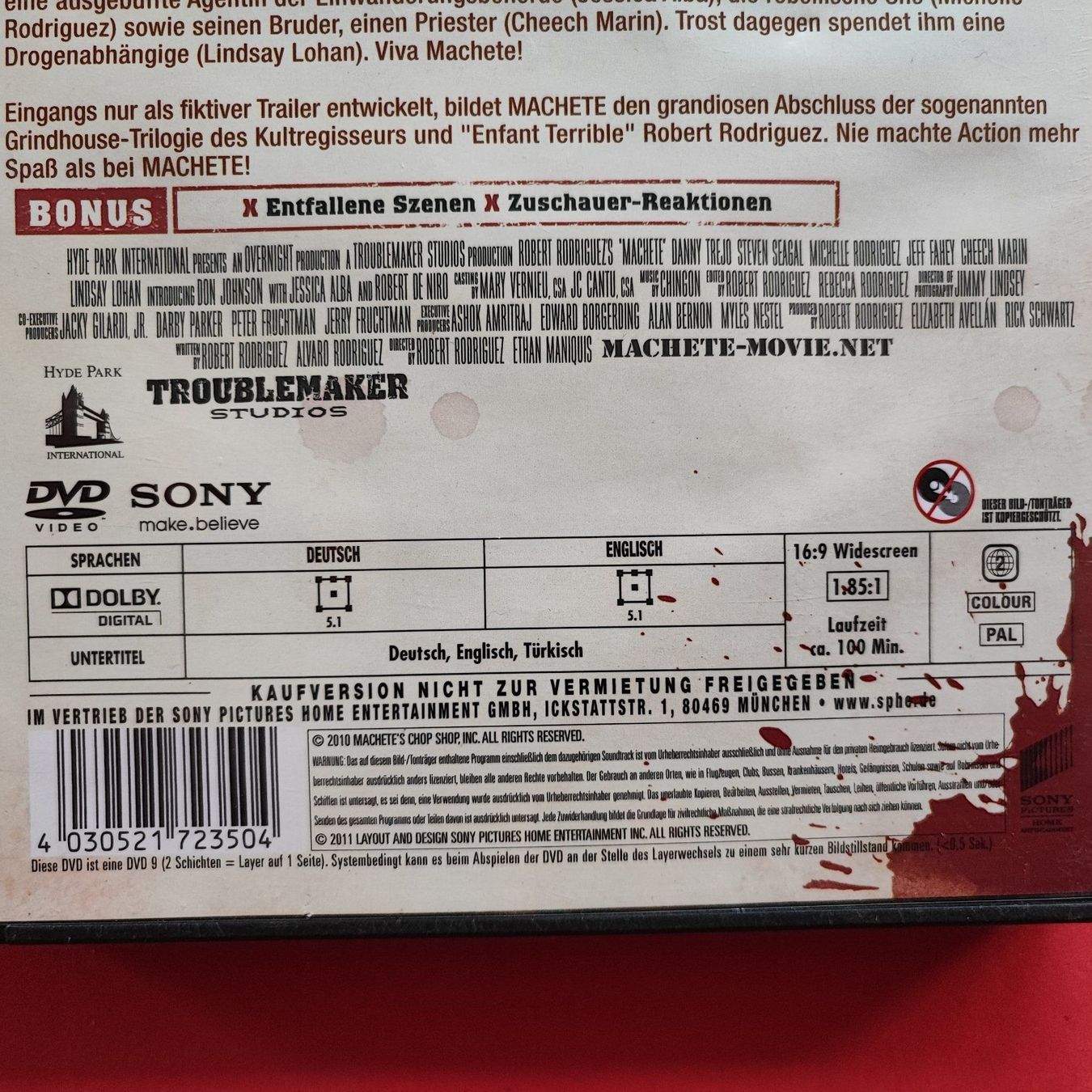 Tutti i DVDs: Machete – Usato da Dübendorf venduto da kb86_MOVIE 2