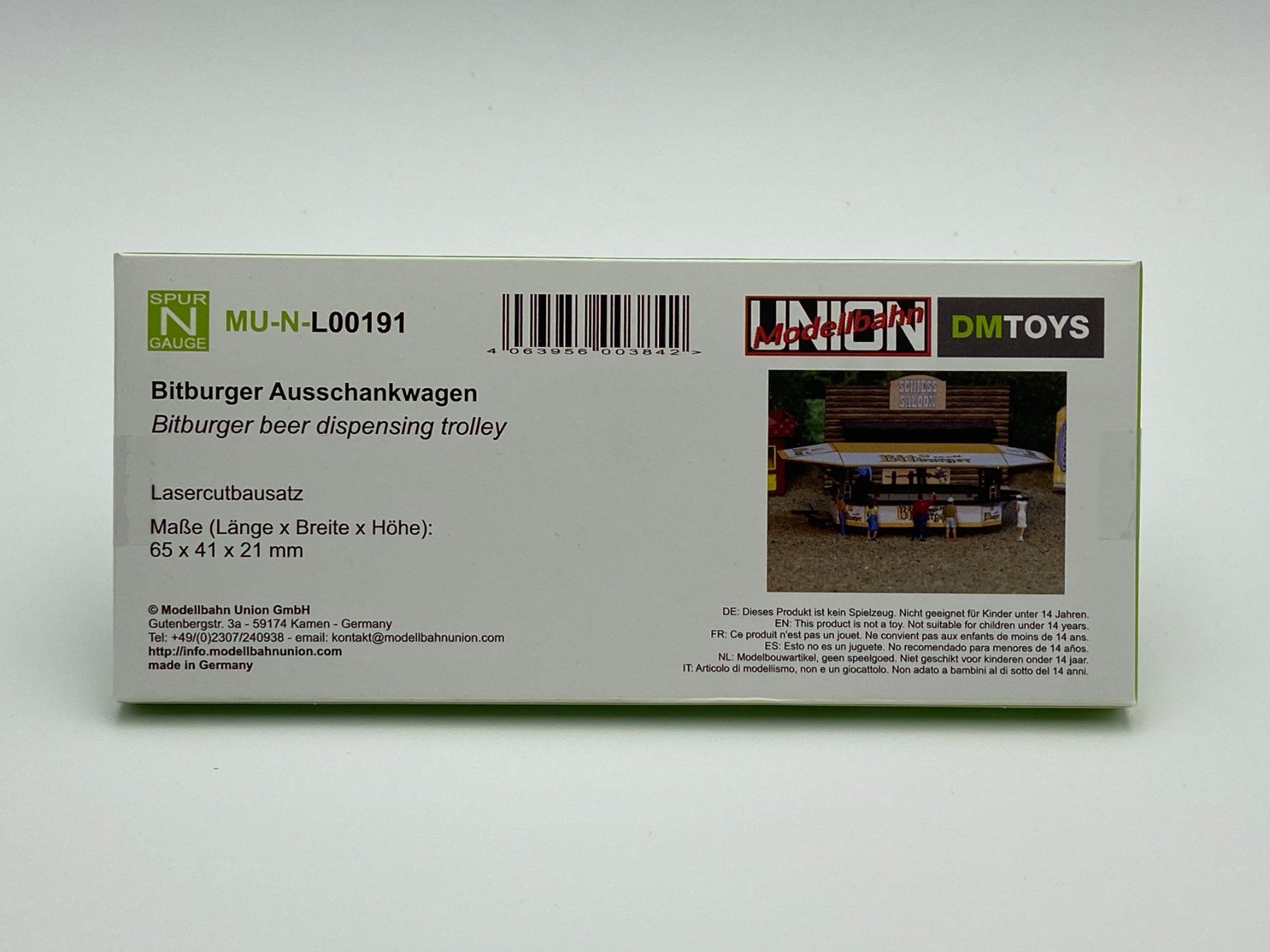 Modellini di ferrovie: Modellbahn Union N-L00191 Bitburger Ausschankwagen – Nuovo e nell'imballaggio originale da Neukirch a.d. Thur venduto da MoBa-Shop 1