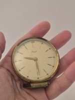 Vintage Kienzle Tischuhr Wecker im Art Deco Stil aus Messing