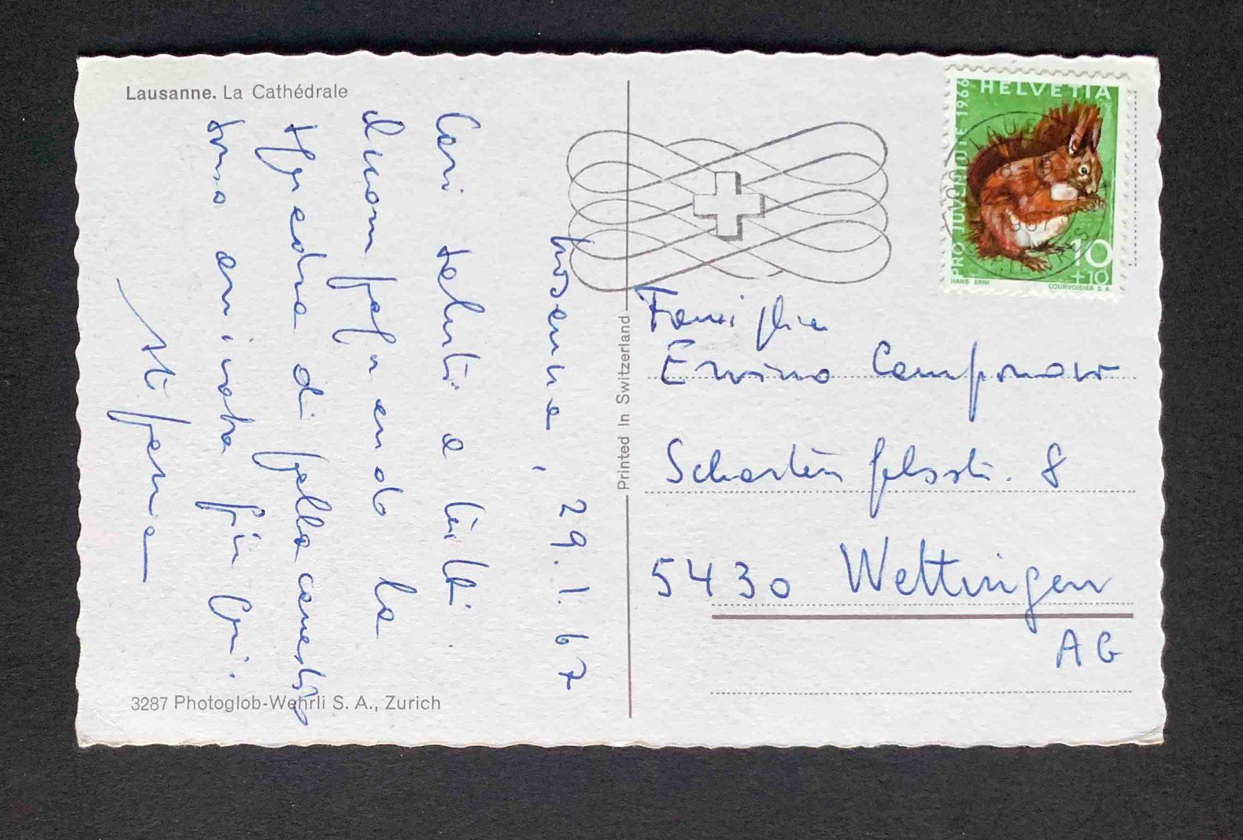 Cartoline postali: AK Lausanne La Cathedrale – Usato da Goldau venduto da artelier1 1