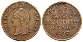 Schützenmedaille Genf 1887 R:659 /617