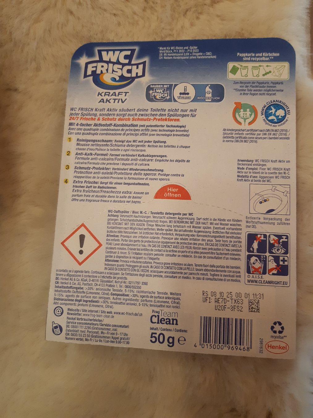 Produits d'entretien: Wc Frisch Kraft Aktiv – Neuf avec emballage d'origine à Toffen par Gwunderegge77 1