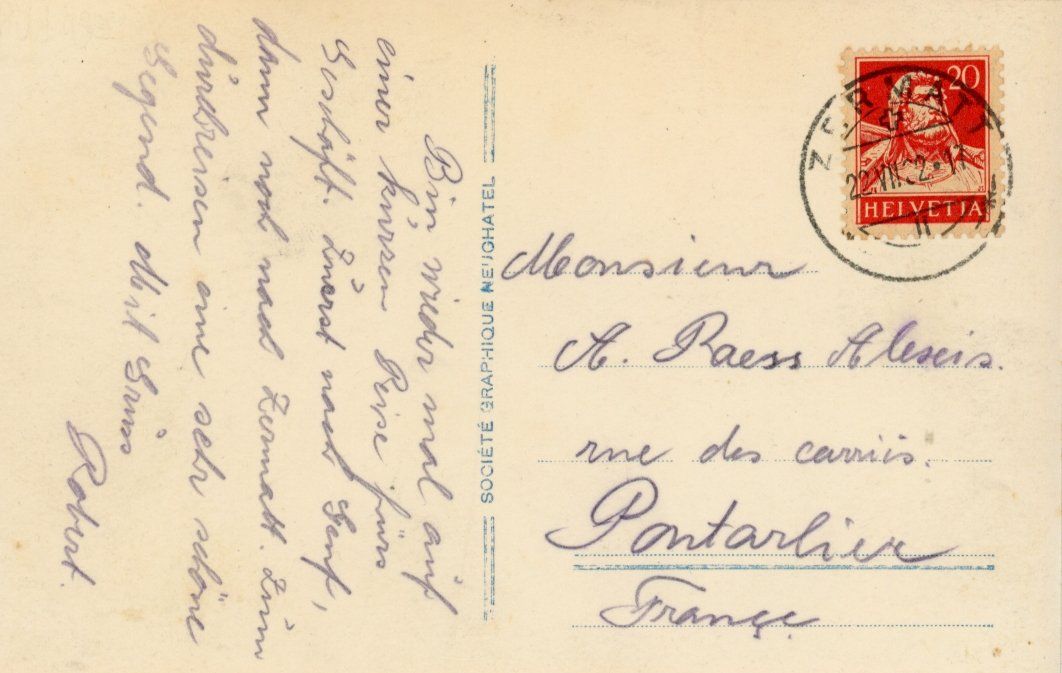 Cartoline postali: Zermatt   VS  -  Dorfstrasse       um 1922 – Usato da Brig venduto da Valcards54 1