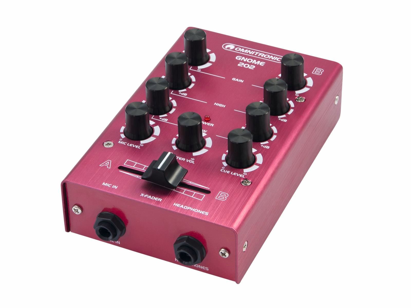 Console di mixaggio: OMNITRONIC GNOME-202 Mini-Mixer rot – Nuovo e nell'imballaggio originale da Däniken SO venduto da Profog1 5