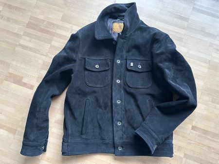 Lederjacke Shangri La,  Suede - schwarz, Grösse L