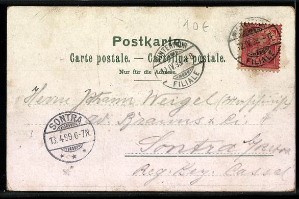 Cartoline postali: Litho Winterthur, Schloss Kyburg, Bruder – Usato da Berlin venduto da bartko-reher 1