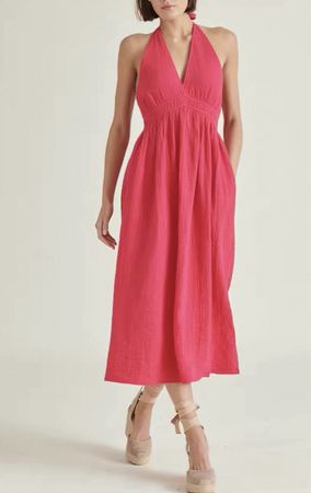 Steve Madden Neckholderkleid Rosa Größe S