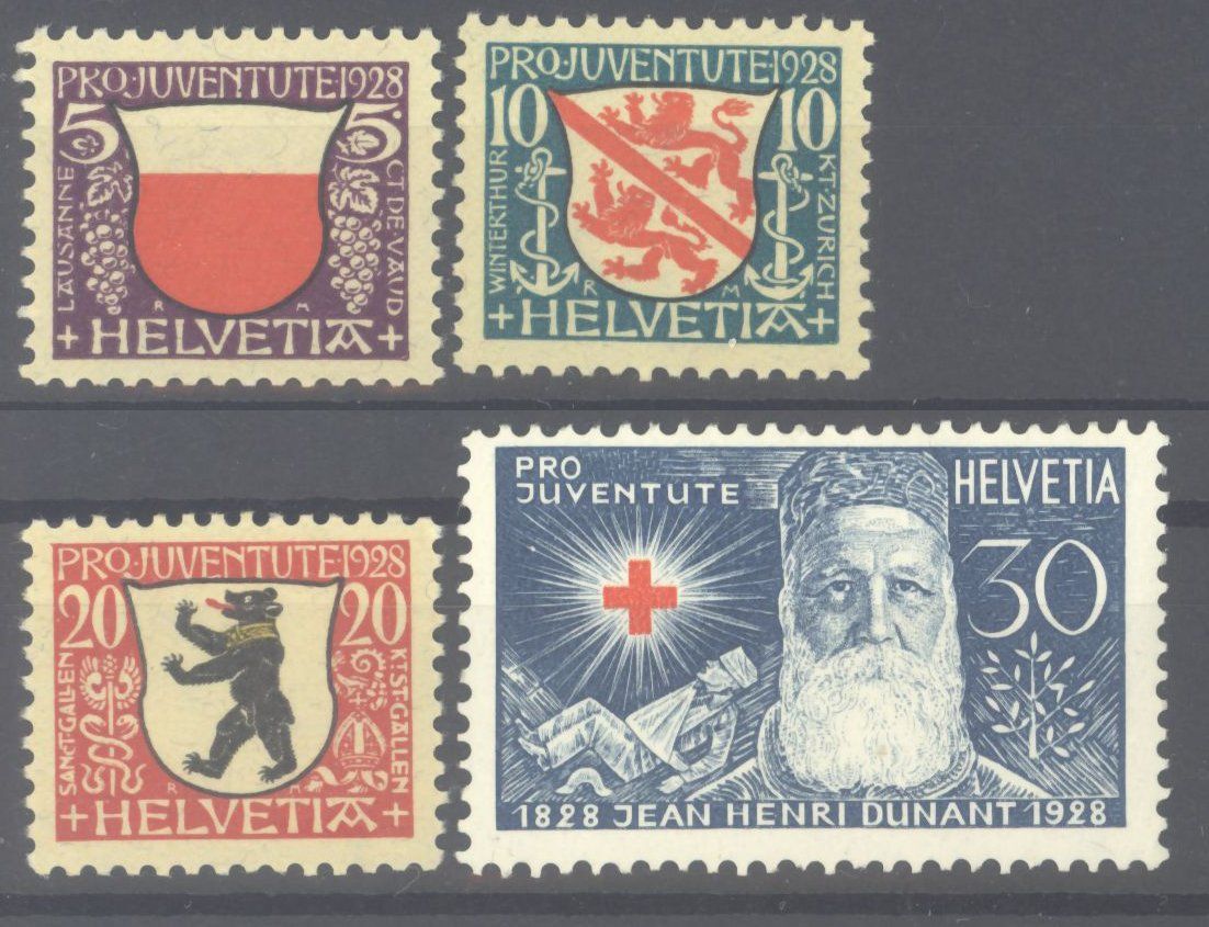 Alle Briefmarken: 1928, Pro Juventute, ohne Falz ** – Gebraucht aus Willisau von Vollstempel