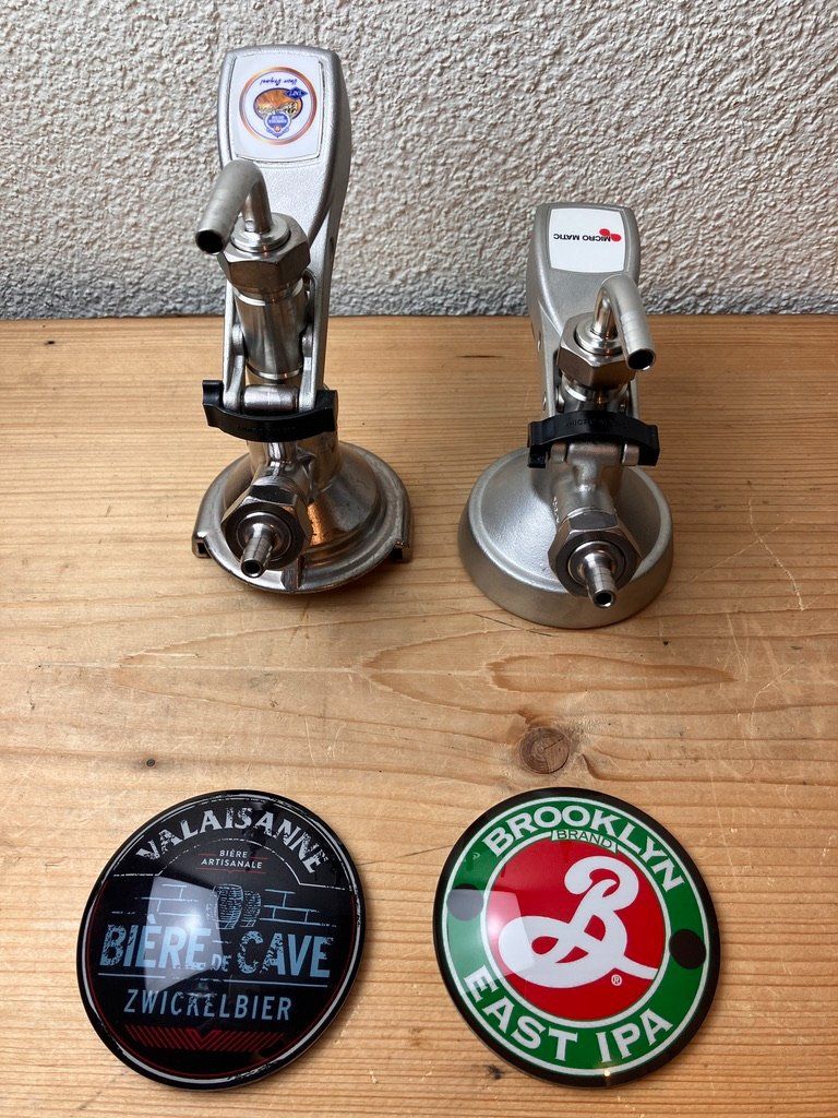 Rubinetteria: 2 Stk. Micro Matic Bier KEG Zapfhahn Hebelgriff – Usato da Fislisbach venduto da Promo