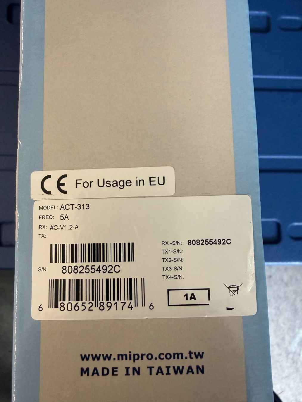 MIPRO Microfoni: Mipro ACT313 1 Kanal Funkset – Usato da Tann venduto da faderman 1