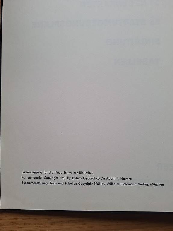 Libri: NSB Universal Atlas - Ausgabe 1961 – Usato da Flumserberg Bergh venduto da ali_bnr8 1
