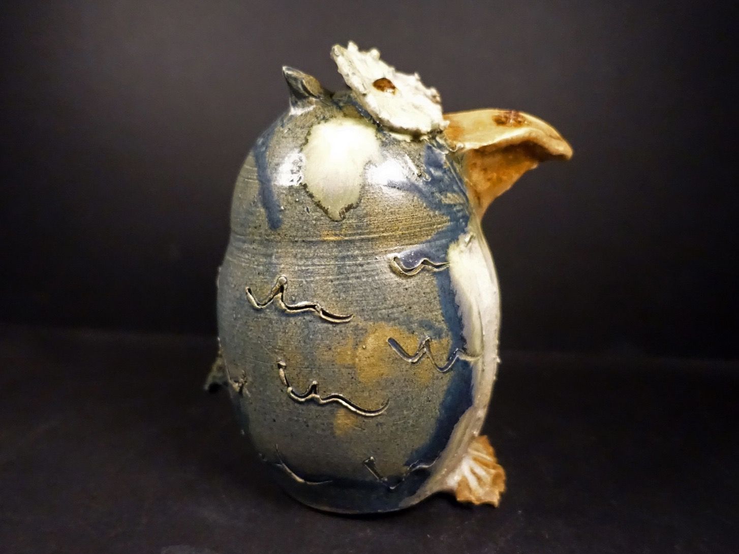 Statuette: Eule / Vogel in schönster Keramikkunst – Usato da Russikon venduto da Eulenfeder 2