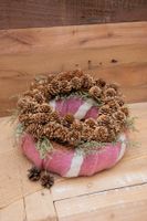 Zapfen - Filz - Kranz, Herbstdeko, Handgemacht, Unikat