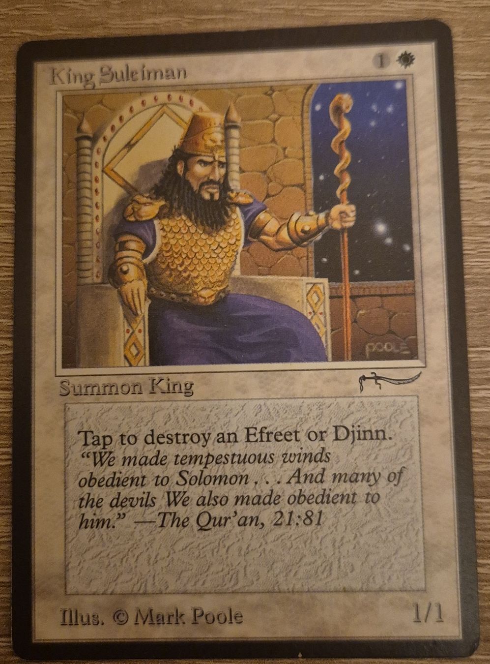 Magic The Gathering Carte collezionabili: Carte Magic King Suleiman 1/1 bon état – Nuovo (secondo la descrizione) da Genève venduto da Bayoushi