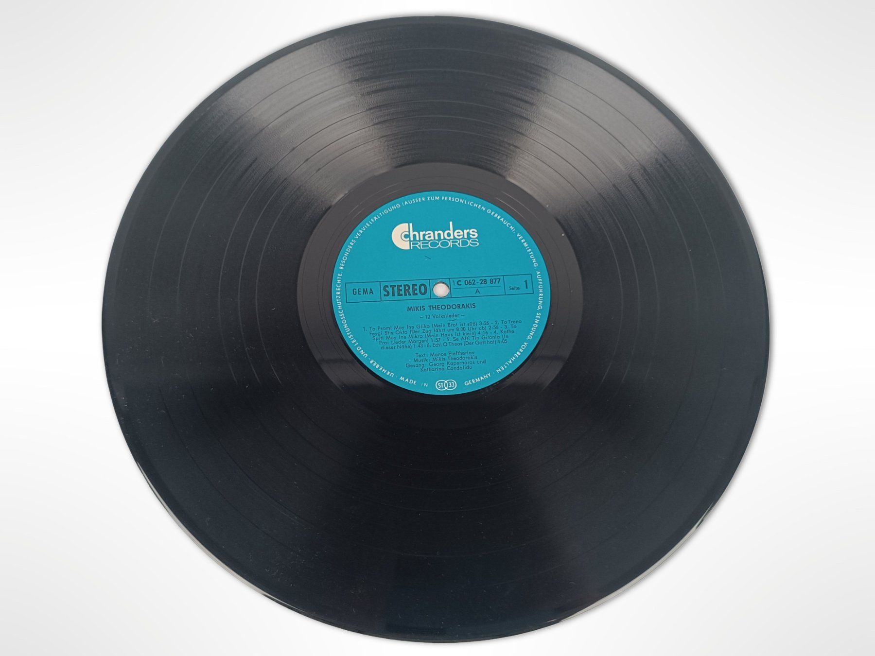 Dischi in vinile: Vinyl MIKIS THEODORAKIS 12 VOLKSLIEDER – Usato da Suhr venduto da Restwert_Suhr 4