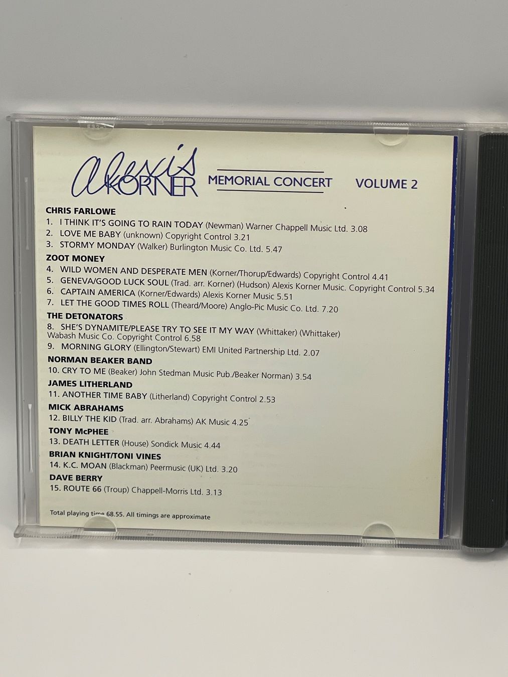CD: Alexis Korner - Memorial Concert Vol.2 – Usato da Rüti ZH venduto da alumedien 3