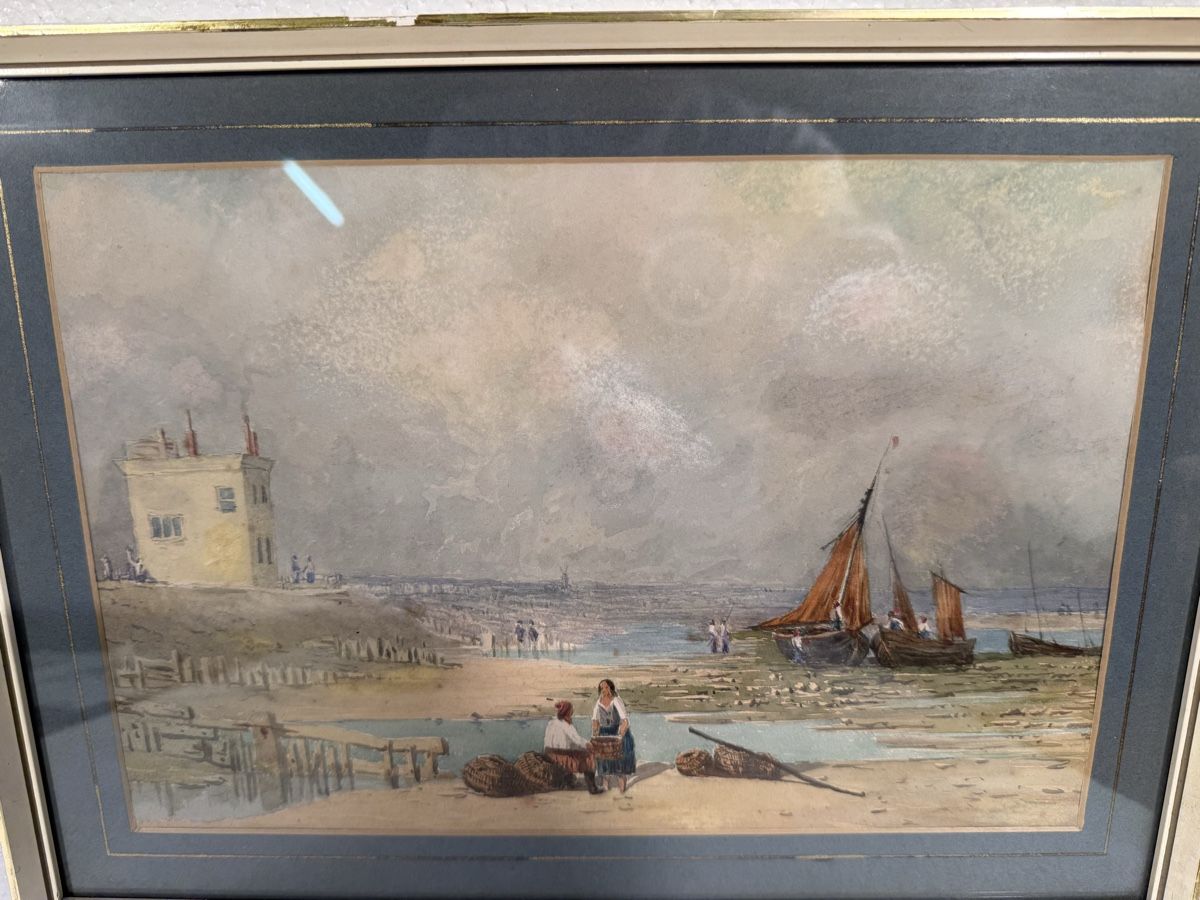 Dipinti: Tableau ancien, scène de plage ensoleillée – Usato da Lausanne venduto da vas_mbk2 1