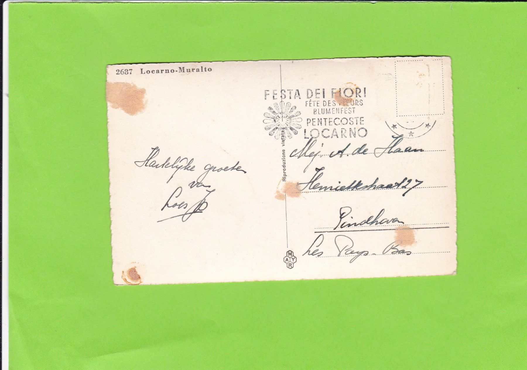 Cartoline postali: Locarno-Muralto – Usato da St. Peterzell venduto da neckertal 1