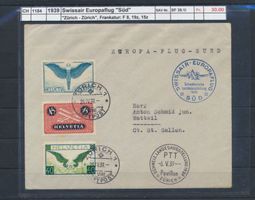 1939 Swissair Europaflug "West", "Zürich - Zürich"