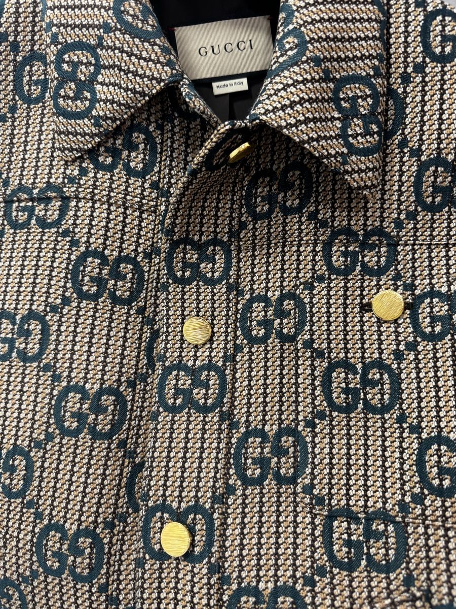 Gucci Vestes: Gucci Jacket GG Monogram Beige Size it 38 New – Neuf (Voir description) à Thonex par Lux_brands01 4