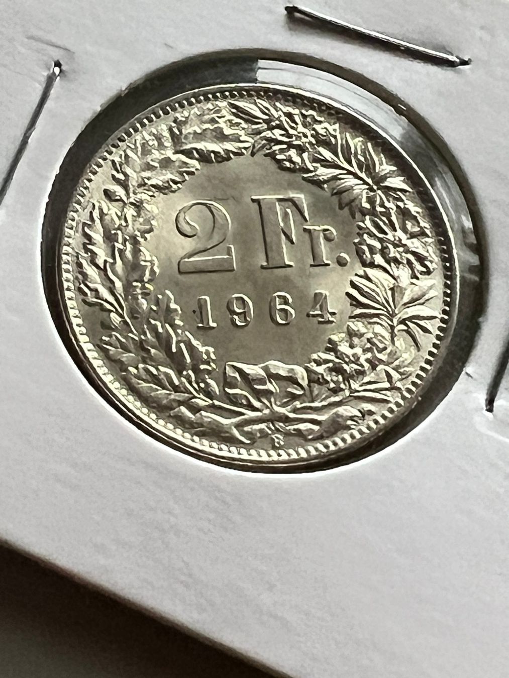 Alle Münzen: 2 Fr. 1964 unz. – Gebraucht aus Schötz von Odpa