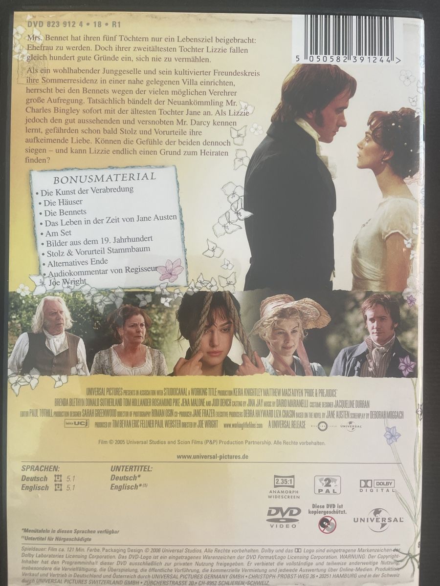 Tutti i DVDs: Stolz und Vorurteil, mit Sutherland/ Judi Dench – Usato da Winterthur venduto da machmaschine 1