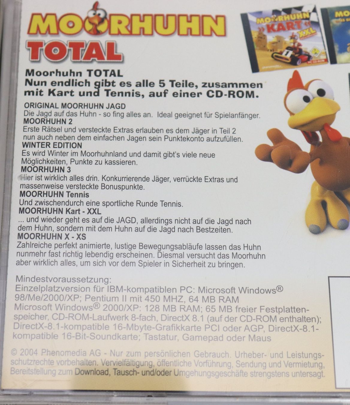 Giochi: Moorhuhn PC Spiele CD – Usato da Frick venduto da volvo850driver 3