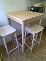 Table haute avec 2 tabourets (IKEA RÖNNINGE)