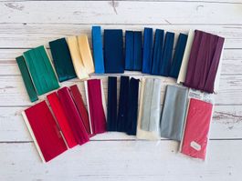 Gros lot de biais coton / Satin différentes largeurs