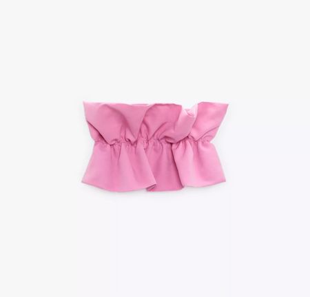 Zara Pink Ruffle Tube Top