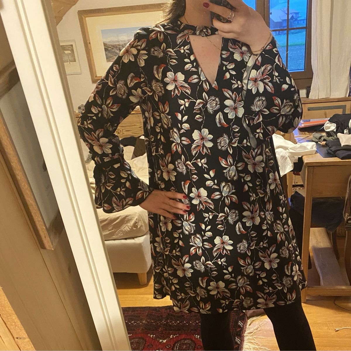Morgan Vestiti: Robe Morgan taille 40 noire à fleurs – Usato da Epagny venduto da nie_n5yb 1
