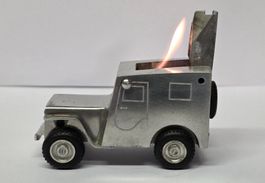 Rares Walter Baier Jeep Willy Feuerzeug, Ges Gesch Aluminum