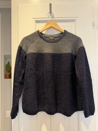 Berenice grey and navy wooly sweater size S