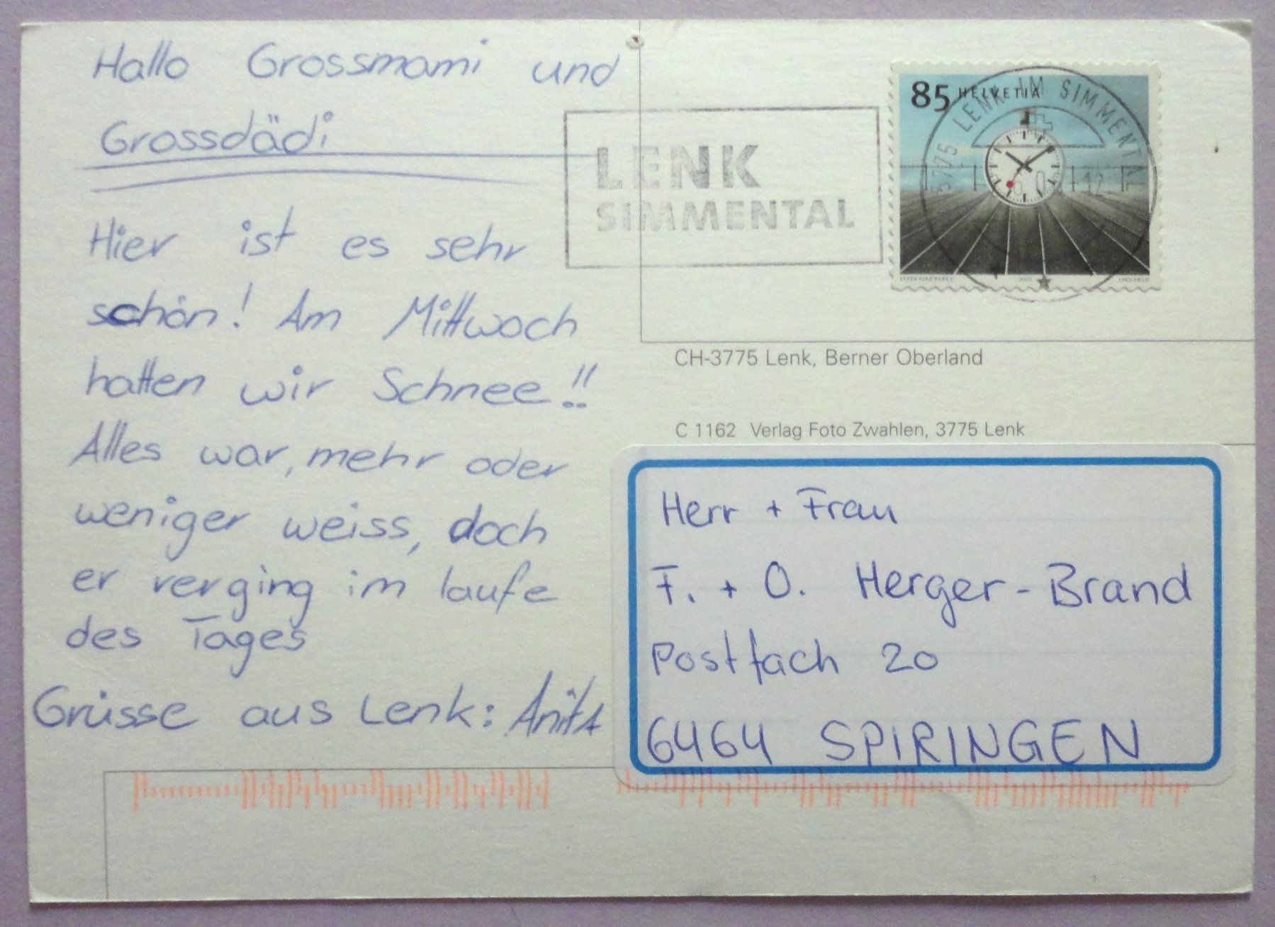 Cartoline postali: Lenk, Berner Oberland – Difettoso da Fétigny venduto da Billy2miny 1