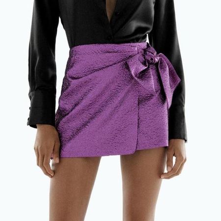 Zara Metallic Mini Skirt