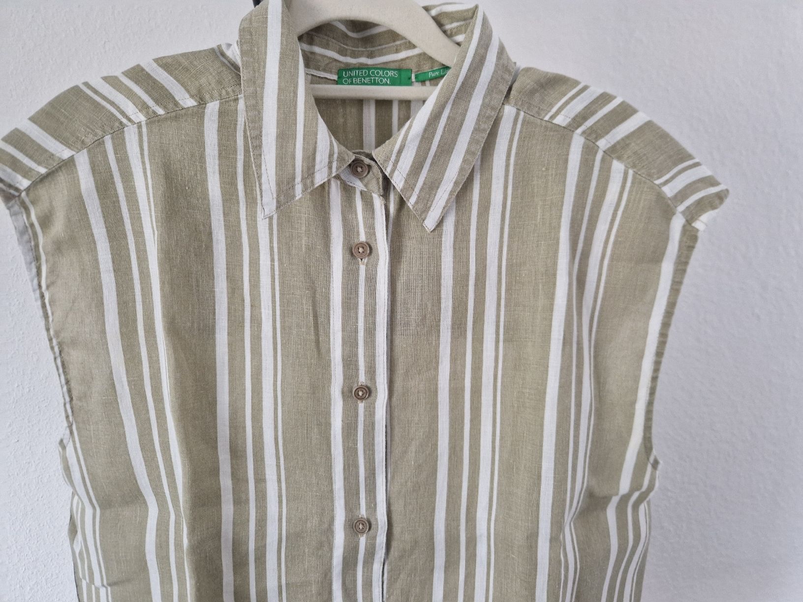 Benetton Camicette: Leinenbluse Benetton gestreift Grösse S – Usato da Gwatt (Thun) venduto da Letzte-Chance-III 2