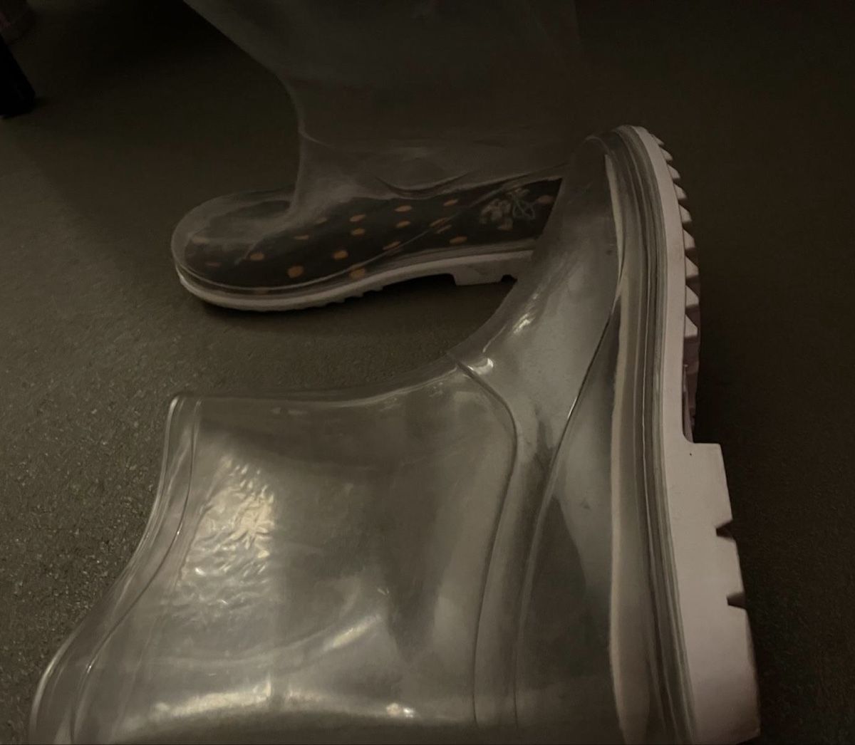 Scarpe da uomo: Bottes de pluie transparentes pointure 34 tendance – Usato da Martigny venduto da lovejess 1