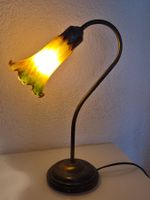 Très jolie lampe vintage avec abat-jour en pate de verre